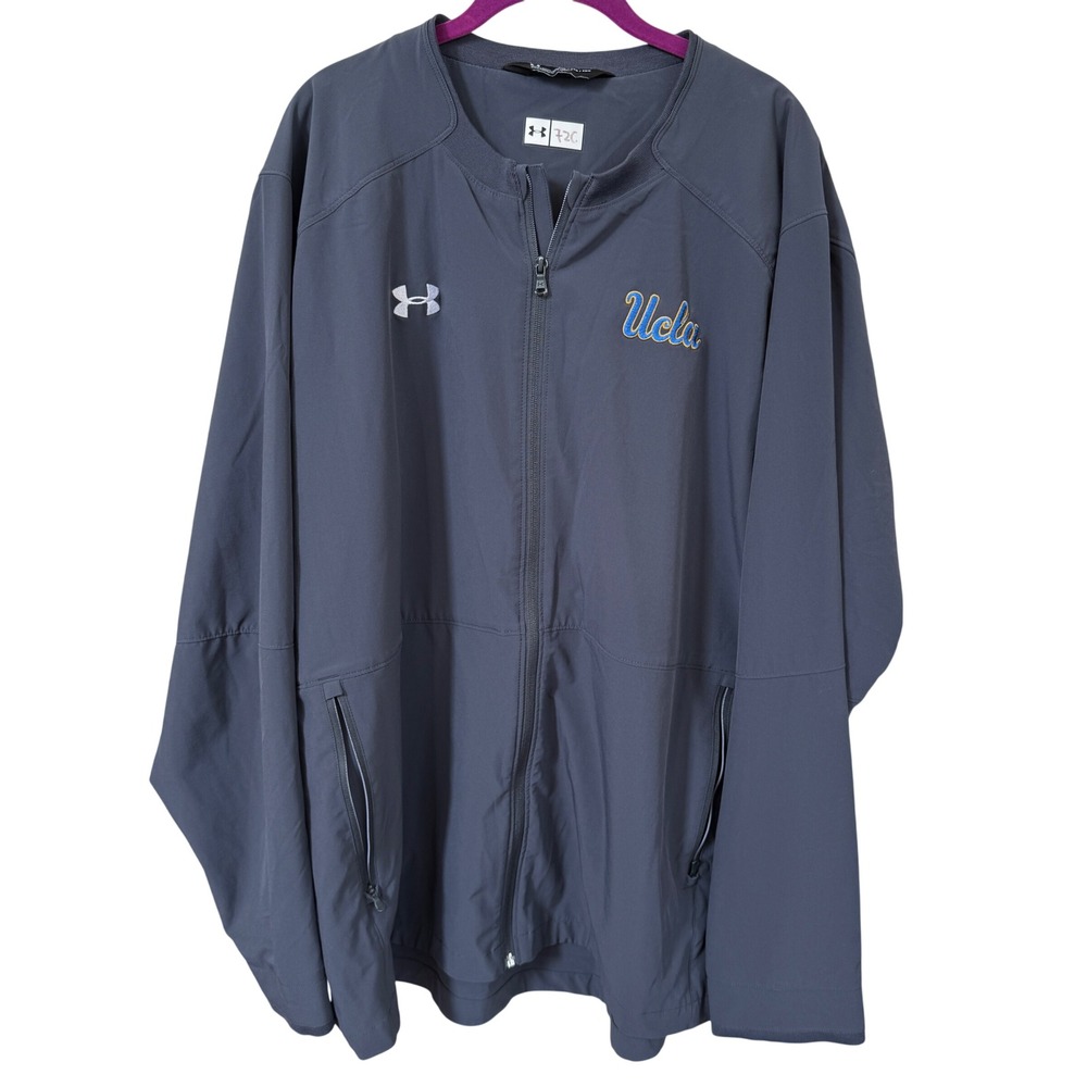 Under Armour UCLA Jacket Mens 3XL Gray Full Zip Athletic Loose Fit‎
